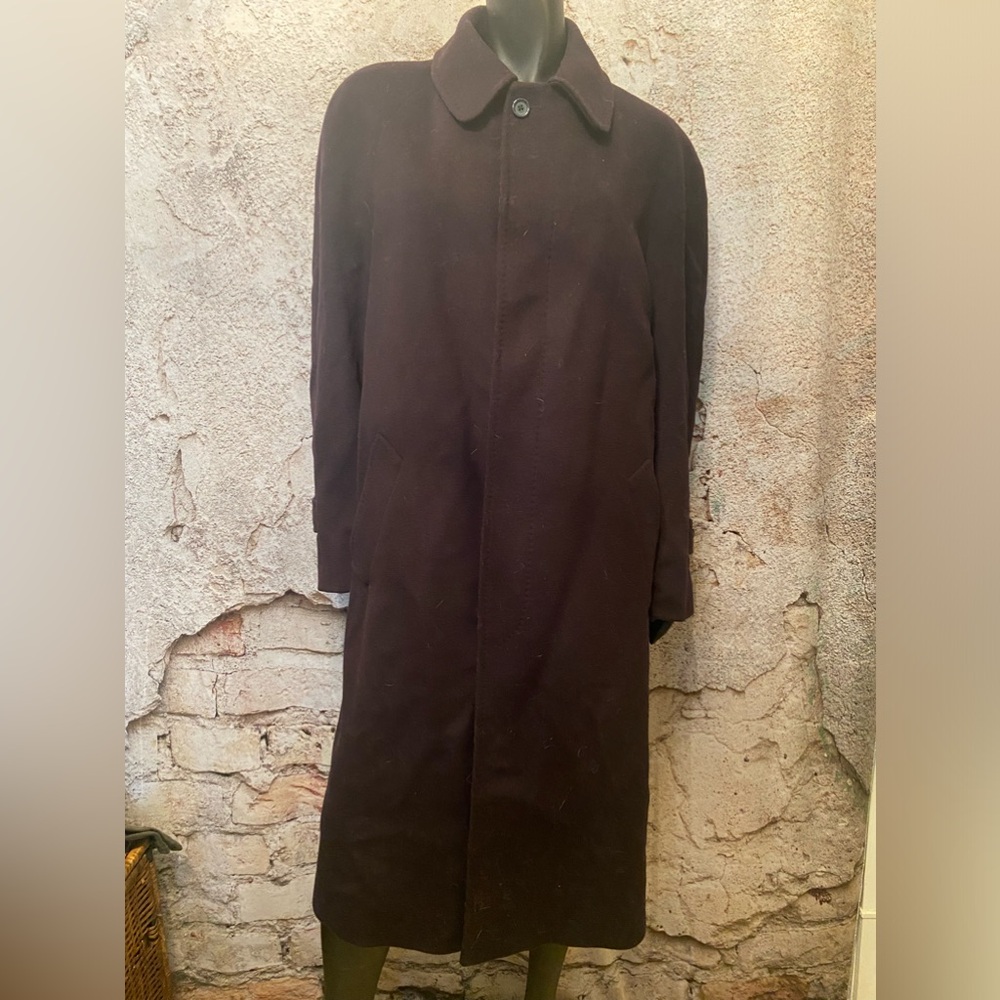 Arzani Black Cashmere/Wool Maxi Coat from Italy